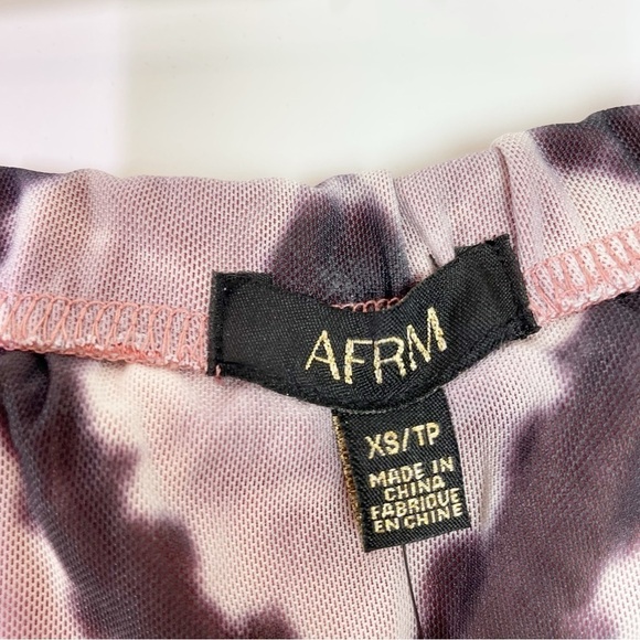 New AFRM Felix Power Mesh Skirt in V-tan Tie Dye - Picture 2 of 6